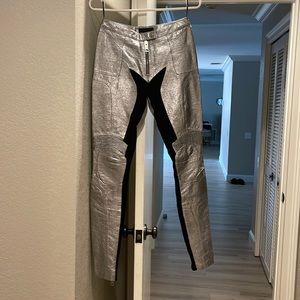 Womens Burberry Prorsun Silver metallic pant